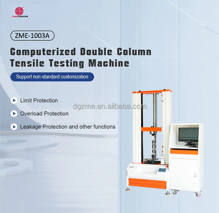ZME 220V Universal Testing Machine ASTM D412 Rubber Computer Servo ...