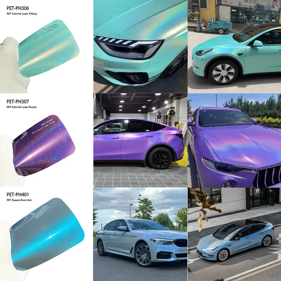 Color PPF 7.5mil 8.0mil Dry and Wet Stickers TPU PET Car Protective Film - Easy Installation 1.52*18M/Roll Car Vinyl Wrap