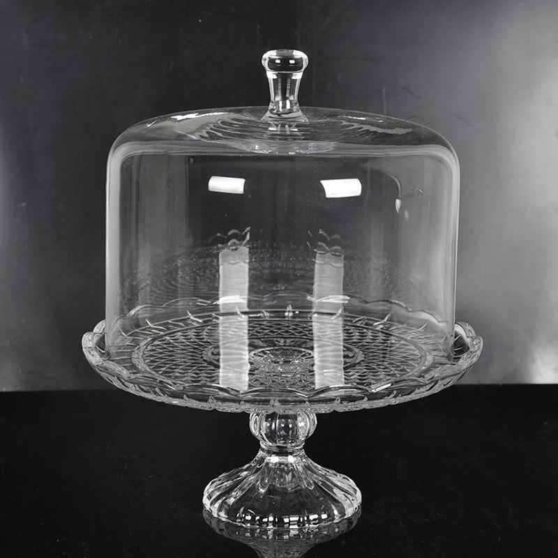 Wholesale Crystal Stem Glass Dome Cake Cover Cake Stand Glass Dome ...