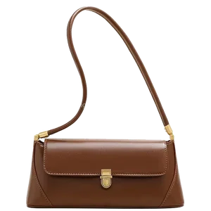 wholesale custom Logo designer women's luxury pu leather Polyester lining handbag Simple Retro evening shoulder bag