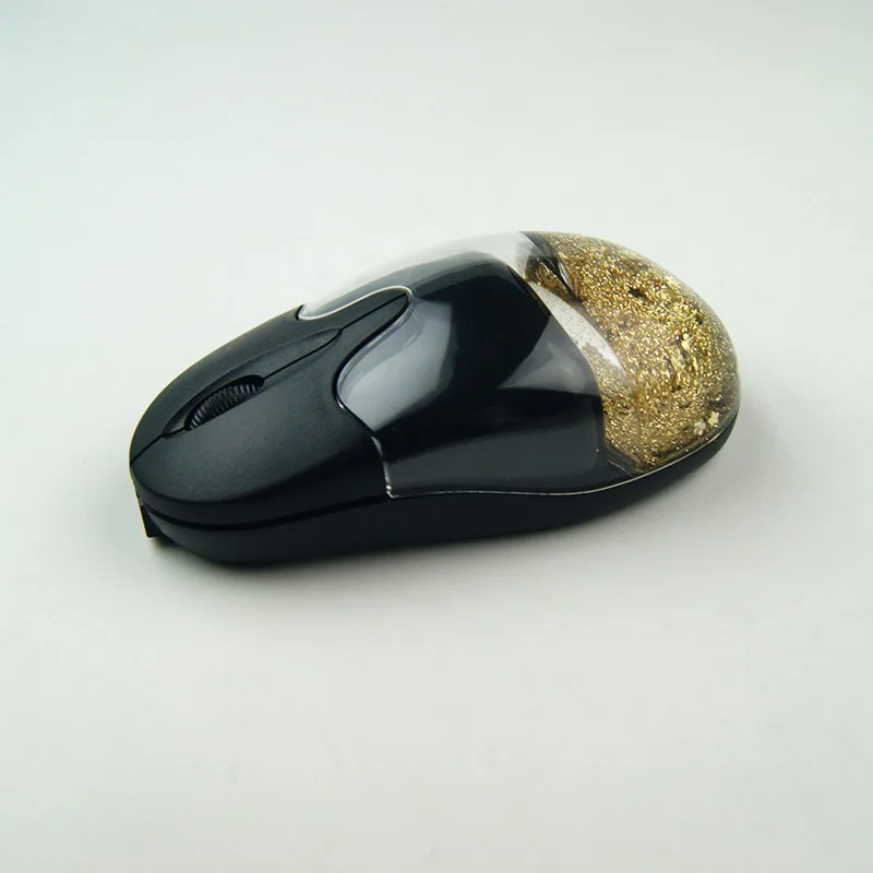 Popular Custom Logo New Style Liquid Aqua Water Oil Floater Liquido Computer Wireless Mouse