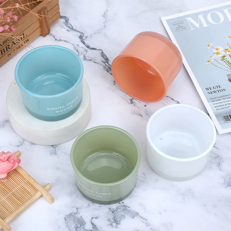 Home Decor Luxury Wide Mouth Glass Candle Container Cup 16oz Candle