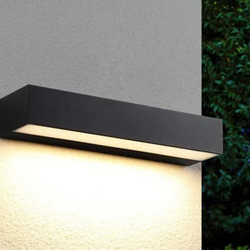 Modern rectangular waterproof LED wall light outdoor long strip IP65 downward luminescent LED wall light