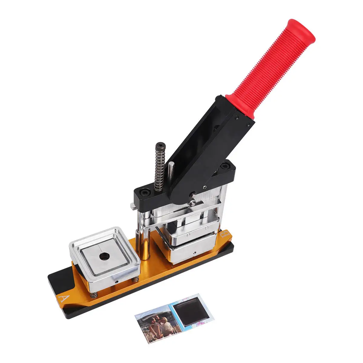 80*53mm Fridge Magnet Making Machine Rectangle Button Maker/Plastic Manual Refrigerator Photo Magnet Making Machine