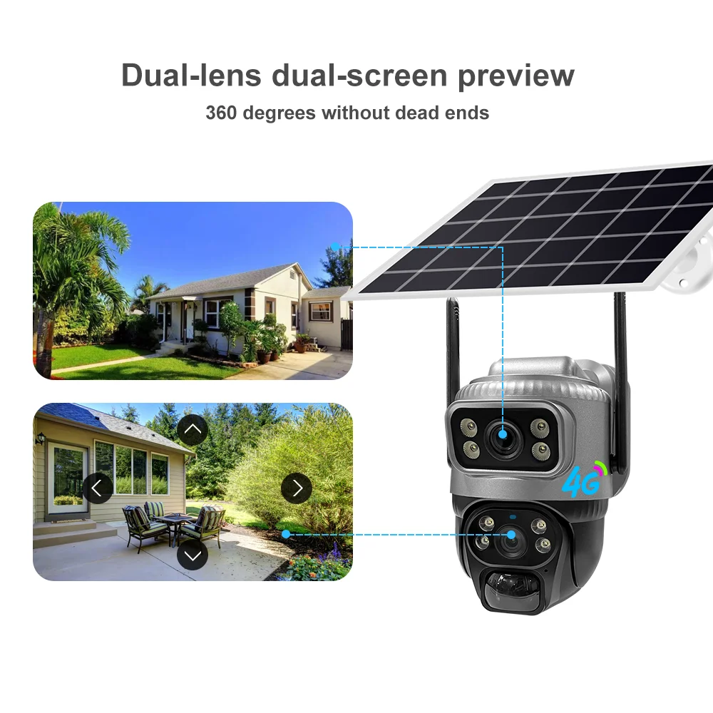 4G LTE 防犯カメラ v380Pro ソーラーパネル V380 pro 4g solar powered camera 10X Zoom - Karkel Tech