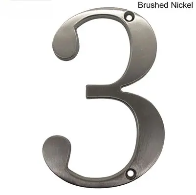 101 мм металлический цифровой номер дома из цинкового сплава современная дверь алфавит для дома и улицы 4 дюйма серебряные цифры адресный знак #0-9