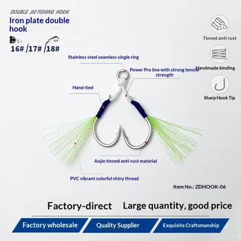 Wholesale High-Carbon Steel Plate Hooks Lure Hooks Sea Fishing Boat Fishing Hooks Bright Silk Corrosion-Resistant Gold Slow – Hooks – view 4
