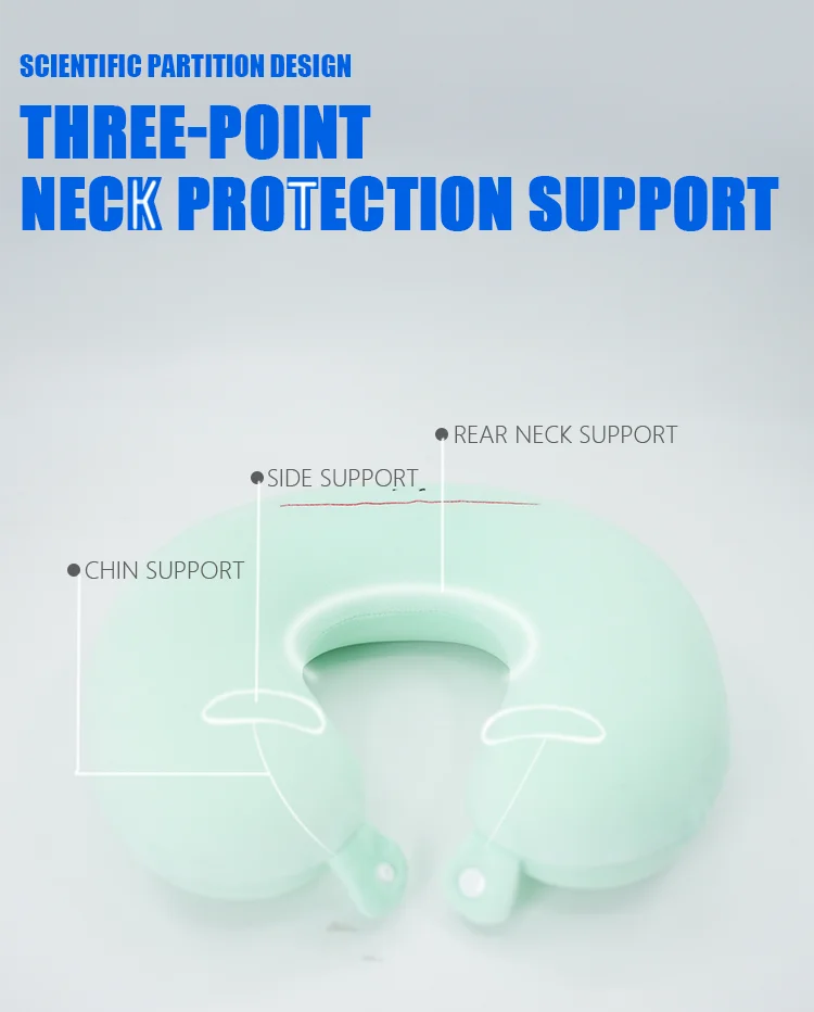 Green Frog High Quality Memory Foam Patent Travel Pillow Travel Car Home School Multifunction Neck Support Pillow