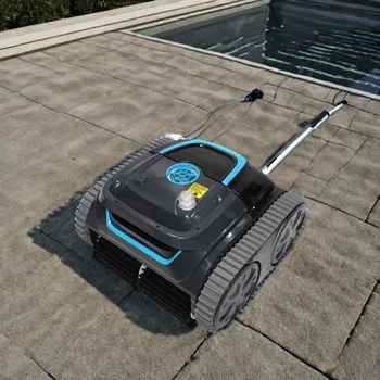 Wireless swimming pool cleaning robot can clean the pool wall fully automatic cleaning