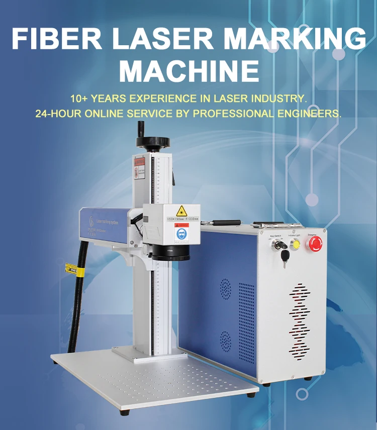 By Laser 50w Jpt Fiber Laser Marking Machine+d80 Rotation Device+200* ...