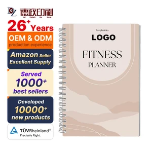 Custom Personalized Fitness Gym Workout Journal Planner Notebook Diary for Training Progress Tracking Goals Meal Self Care Habit