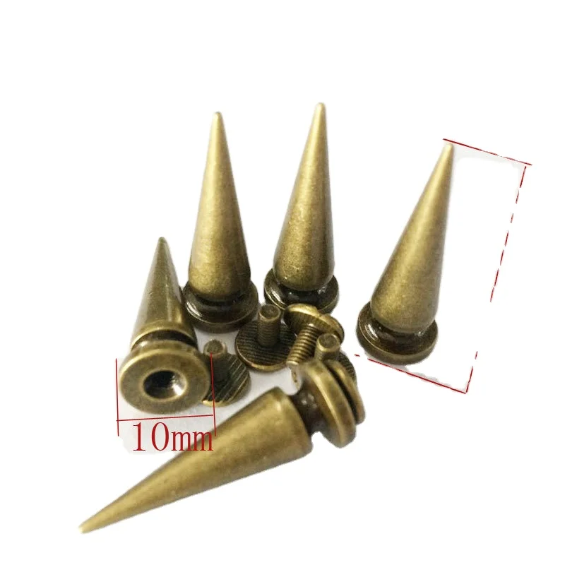 Silver Cone Studs And Spikes DIY Craft Cool Punk Garment Rivets For Bag  Shoes Dog Collars Leather DIY Handcraft - Buy Silver Cone Studs And Spikes  DIY Craft Cool Punk Garment Rivets