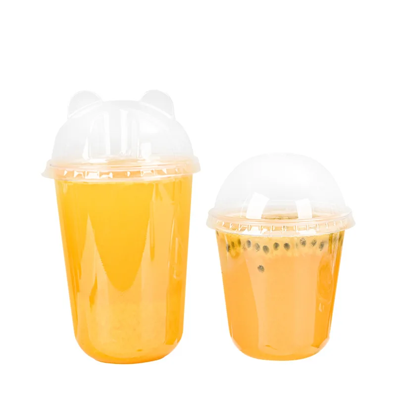 Plastic cups with logo custom logo printed 16OZ 24OZ 32OZ milk tea cup disposable pp clear plastic cup manufacture