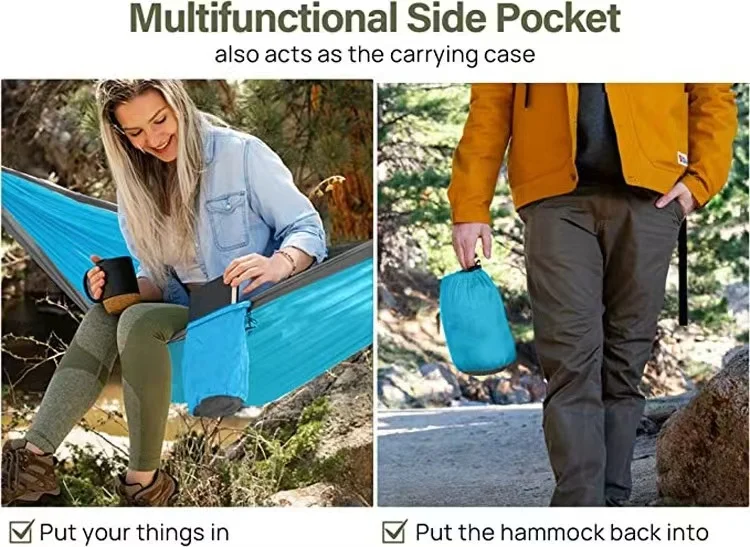 durable outdoor adult hammock portable folding hammock with stand