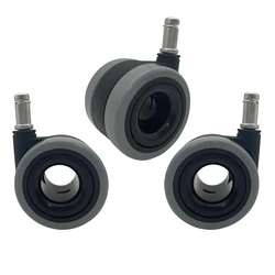 High Quality Grey Insert Stem Hollow No Noise Corrosion Resistant PU Casters 2.5 inch Wheel NO 6