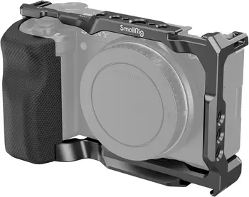 Smallrig Zv-E10 Cage with Silicone Handle and Built-in Threaded Holes, Cold Shoe and Quick Release Plate for Sony -3538