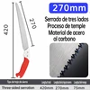 Serrucho 270 Rojo-Blanco Dientes Finos Electroforético