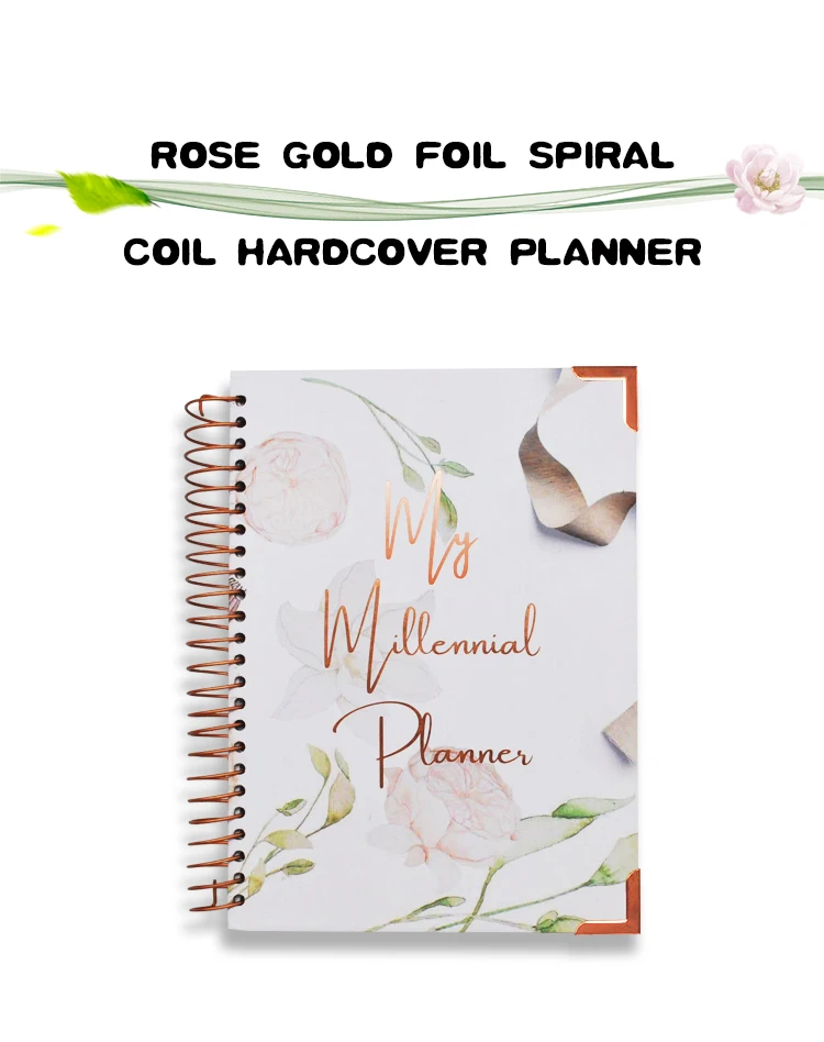 Jame Book Printing Planners Agenda Diary Calendar Spiral Notebooks Note Book Custom logo Custom Journal manufacture