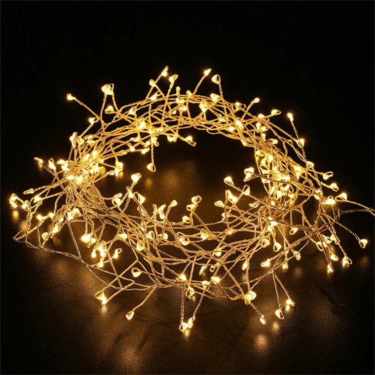 IP65 Waterproof Outdoor Window Smart USB LED Curtain Fairy String Light Christmas Luminous Lamp Beads