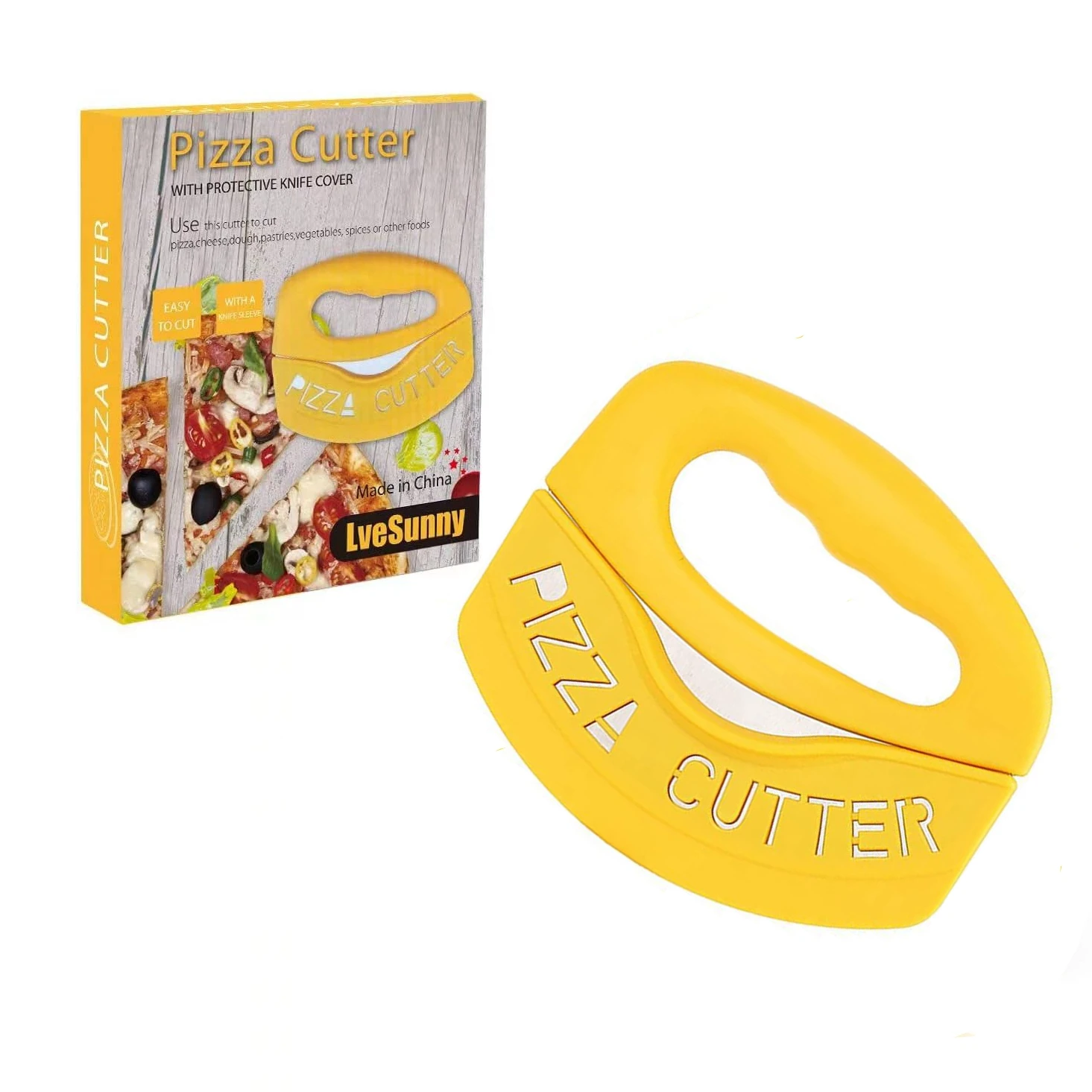 Pizza Cutter,Pizza Sharp Stainless Steel Metal Blade,Easy To Clean And