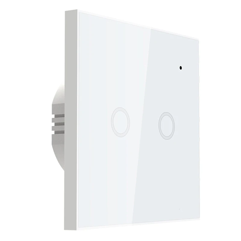 EU Standard 2 Gangs Wifi Touch Sensitive Light Switch Alexa Compatible Smart Switch