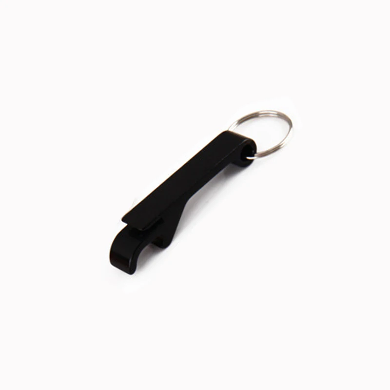 Customized Mini Portable Pocket Metal Bar Tools Bottle Opener Aluminum Key Ring Keychain Beer Bottle Opener