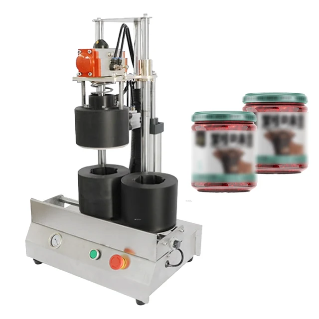 Automatic Vacuum Capping Machine For Food Sauce Jars Glass Containers Bottles Vacuum Capping Machine