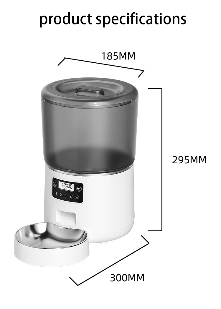 Tuya Dog Cat Smart Pet Feeder Wifi Mobile 4l Smart Microchip Rfid Pet