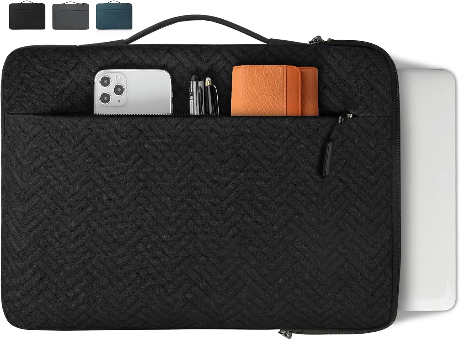 product laptop sleeve 156 inch laptop case waterproof handle bag protective business computer carrying bag for 15 16 inch laptops-29