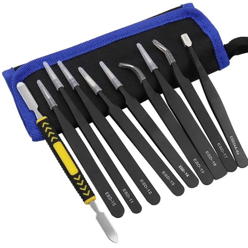 XOOL ESD Precision Tweezers Set of 9