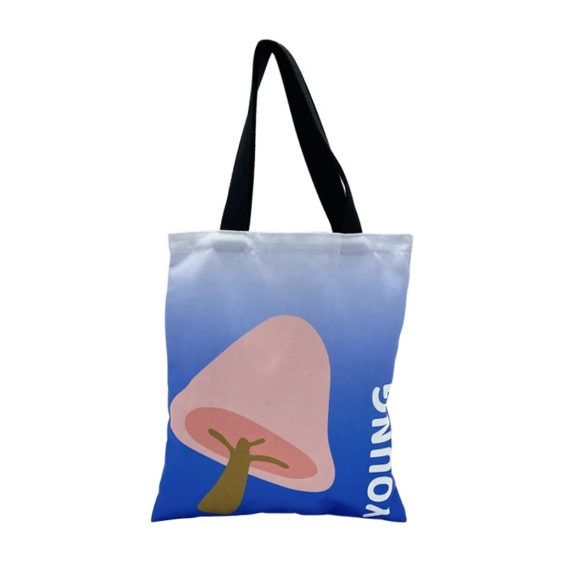 Hot Selling Heavy Duty Large Custom Printed logo Cotton Canvas Tote Shopping Handbag Shoulder Cotton Beach Shopping Tote Bag factory