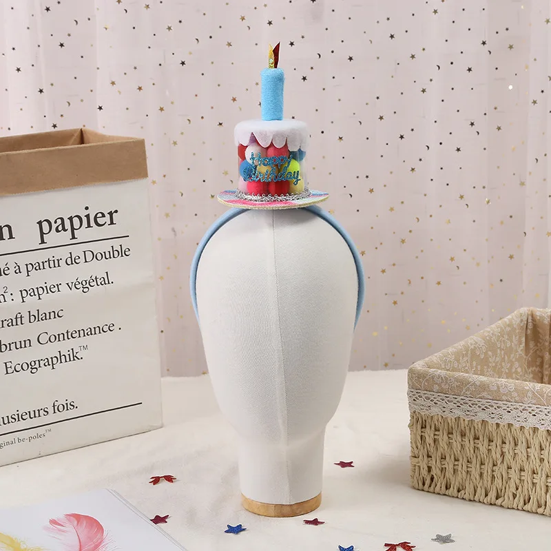 Красочные конфеты торт украшение на день рождения повязка на голову аксессуары для волос для девочек