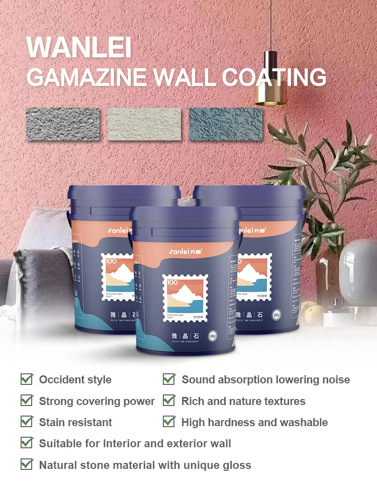 Wanlei Fast Drying Paint Gamazine Wall Coating Buy Gamazine Wall