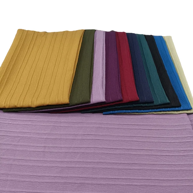 2023 factory wholesale 100% polyester stretch sea wave stripe fabric muslim fabric