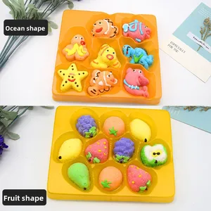Cartoon Fruit-Shaped Gummies Handmade Bulk Yogurt Milk Sour Chewy Underwater World Halal Certified Flavored for Children
