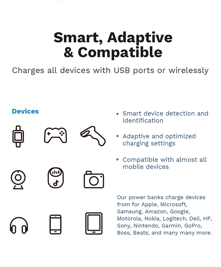 New Li-polymer 10000 mAh Phone Battery Pack Fast Wireless Charger Powerbank Portable Qi Standard Wireless Power Bank 10000mAh Fast Charger Portable Battery Pack