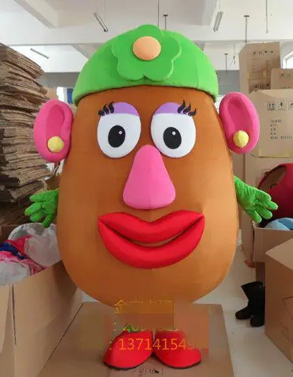 Customized Vivid Mr Potato Mascot Costume XL Bear Inflatable Cartoon  Character Adults Embroidered 3M Promotion Includes Helmet