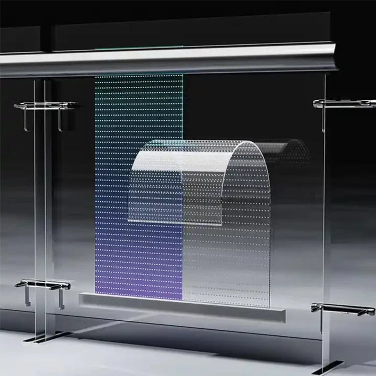 Easy Quick Installing P5 P6 P8 P10 P16 P20 Adhesive Flexible Transparent Led Film Display for Glass Wall