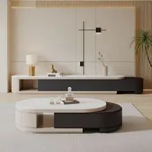 Modern Nordic Style Coffee Table Set Can Be Extended for Living Room ...