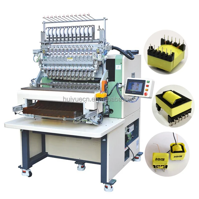 huiyue Transformer Coil 12 Axis Spindles Automatic Bobbin Needle Winding Taping Machine Factory Price