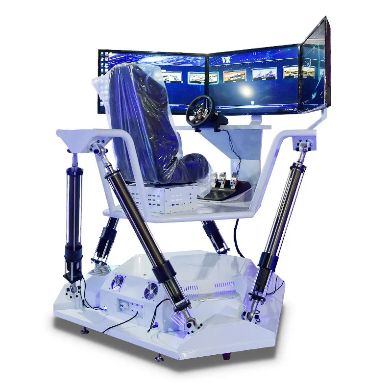 Real Driving Simulator 9d Vr Racing Simulator Machine Six Axis Three Screen Coin Operated Racing Car Game