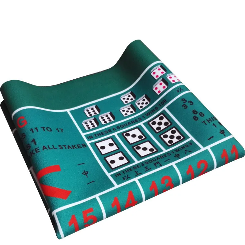 Замшевая резиновая квадратная зеленая настольная скатерть для покера, казино, Техасского холдема, 1,2*0,6 м