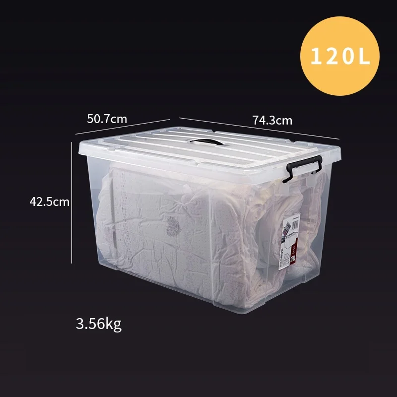 Wholesale 70 Quart/66 Liter Ultra Box Clear With White Lid and Black  Latches Tote Organizing Container Plastic Storage Bins