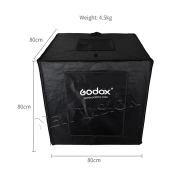 Godox LSD80 80*80cm 40W LED Photo Studio Softbox Light Tent SoftBox +AC Adapter +PVC Backgrounds for Phone DSLR Shooting Product detail image