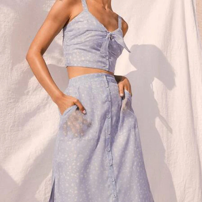 button up midi skirt