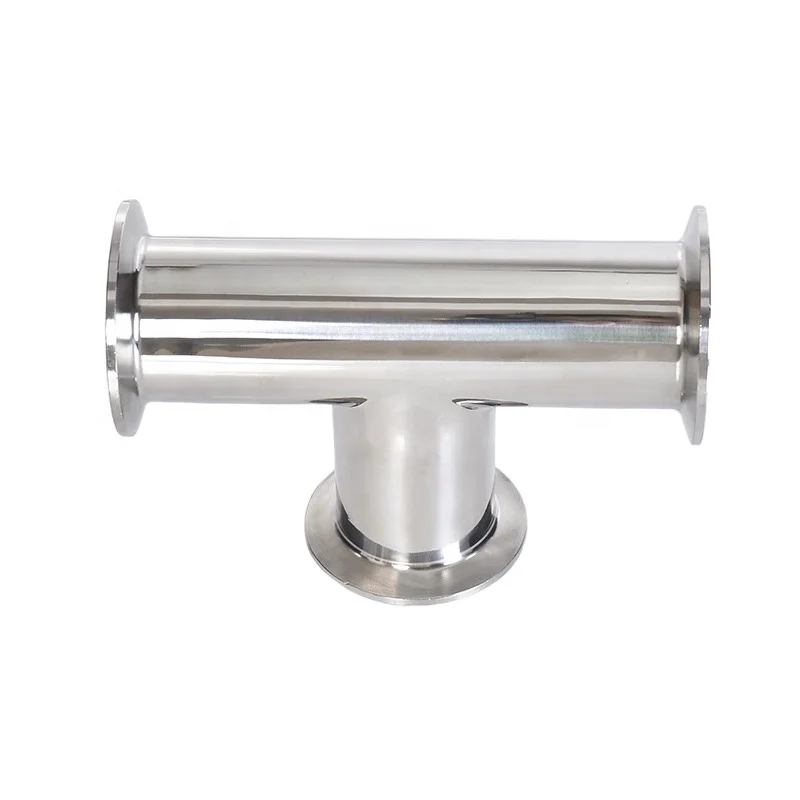 Tee Stainless Steel Clamp Medical Tee Inside And Outside Mirror Polished 3A Quick Connector