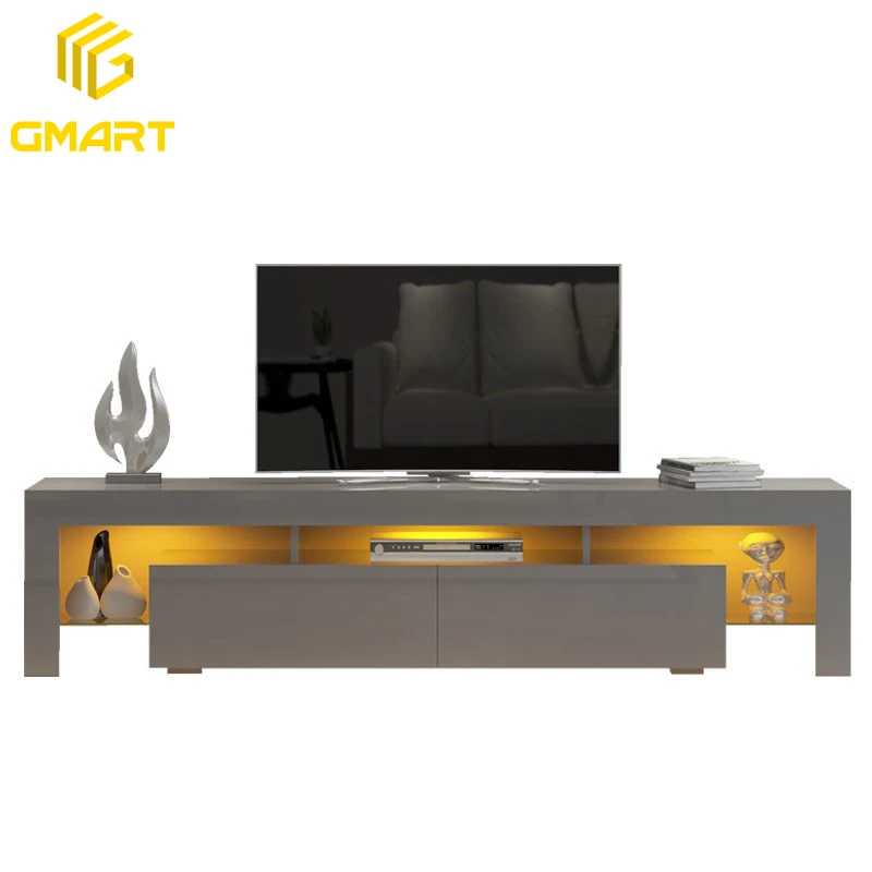 Gmart Modern Simple Home Furniture Retractable Sides Media Consoles Wooden Modern Wall Unit Tv Console Cabinet With Fireplace