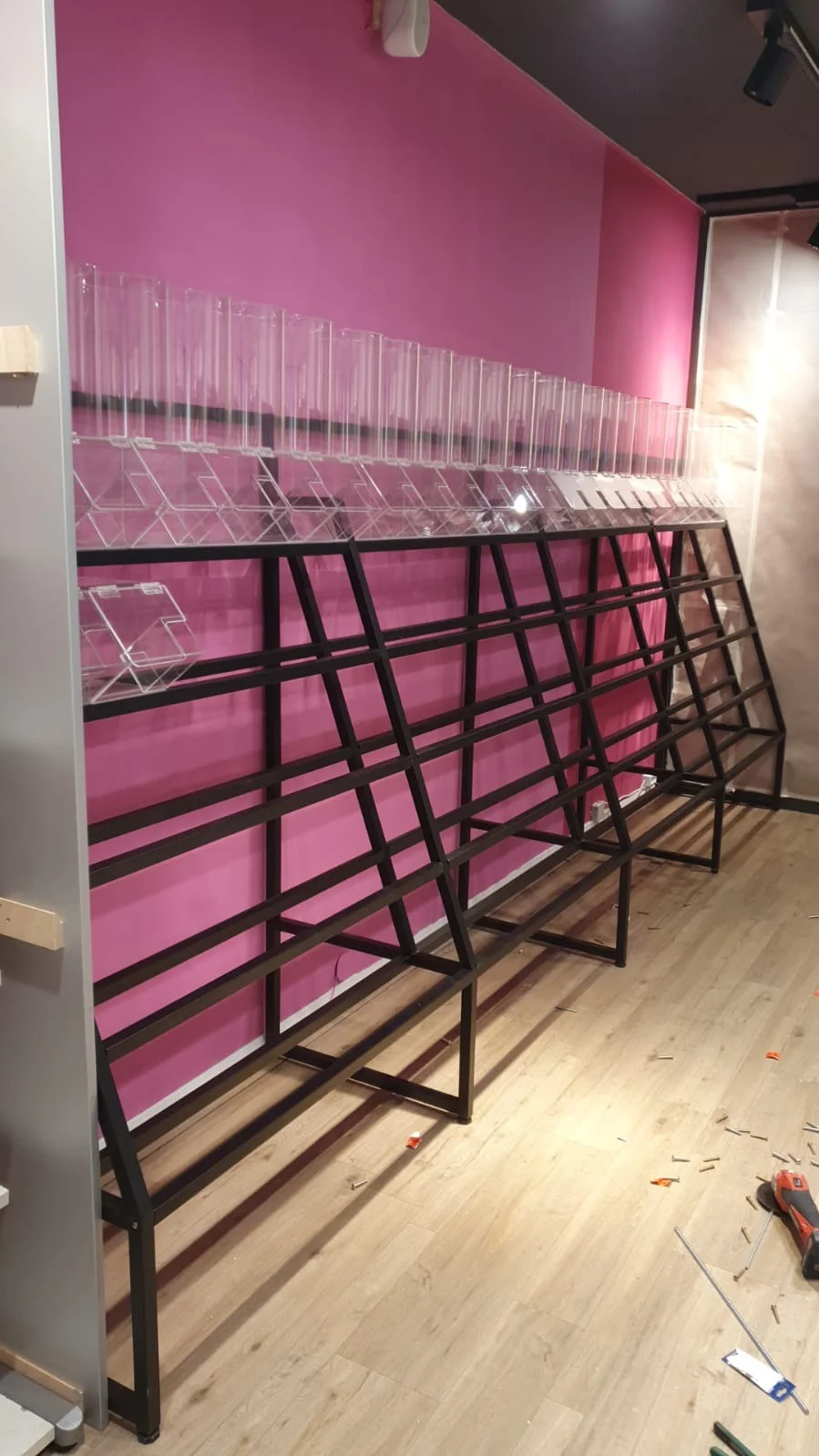 Color Candy Display Rack Permarket Bulk Container Small Convenience