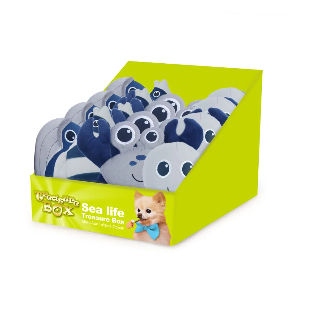 AFP Corduroy Treasure Box Puppy Colorful PDQ Box Dog Toy