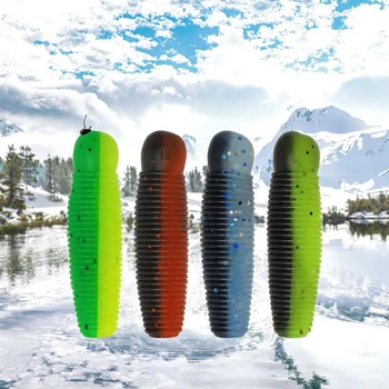 LUSHAZER 1pc Soft Stick Baits PVC Worm 4cm 5cm Fishing Bait Bass Pike Carp Thunder Fish Artificial Lures Without Hooks – Soft Lure – view 5